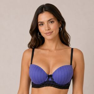 Adore Me Two-tone Bra Purple 34B
